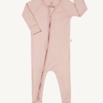 BOODY BABY LONG SLEEVE ONESIE – ORGANIC BAMBOO  –  PINK .  5 SIZES AVAILABLE