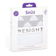 SnuzPod 2 pack fitted sheets- Cloud