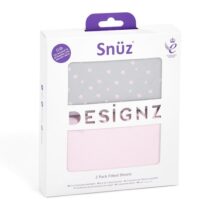 SnuzPod 2 pack fitted sheets- Pink Spot