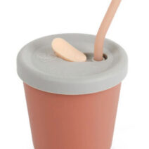 Haakaa Silicone Sippy Straw Cup – RUST