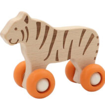 Kaper Kidz Wooden Tiger With Silicone Wheels